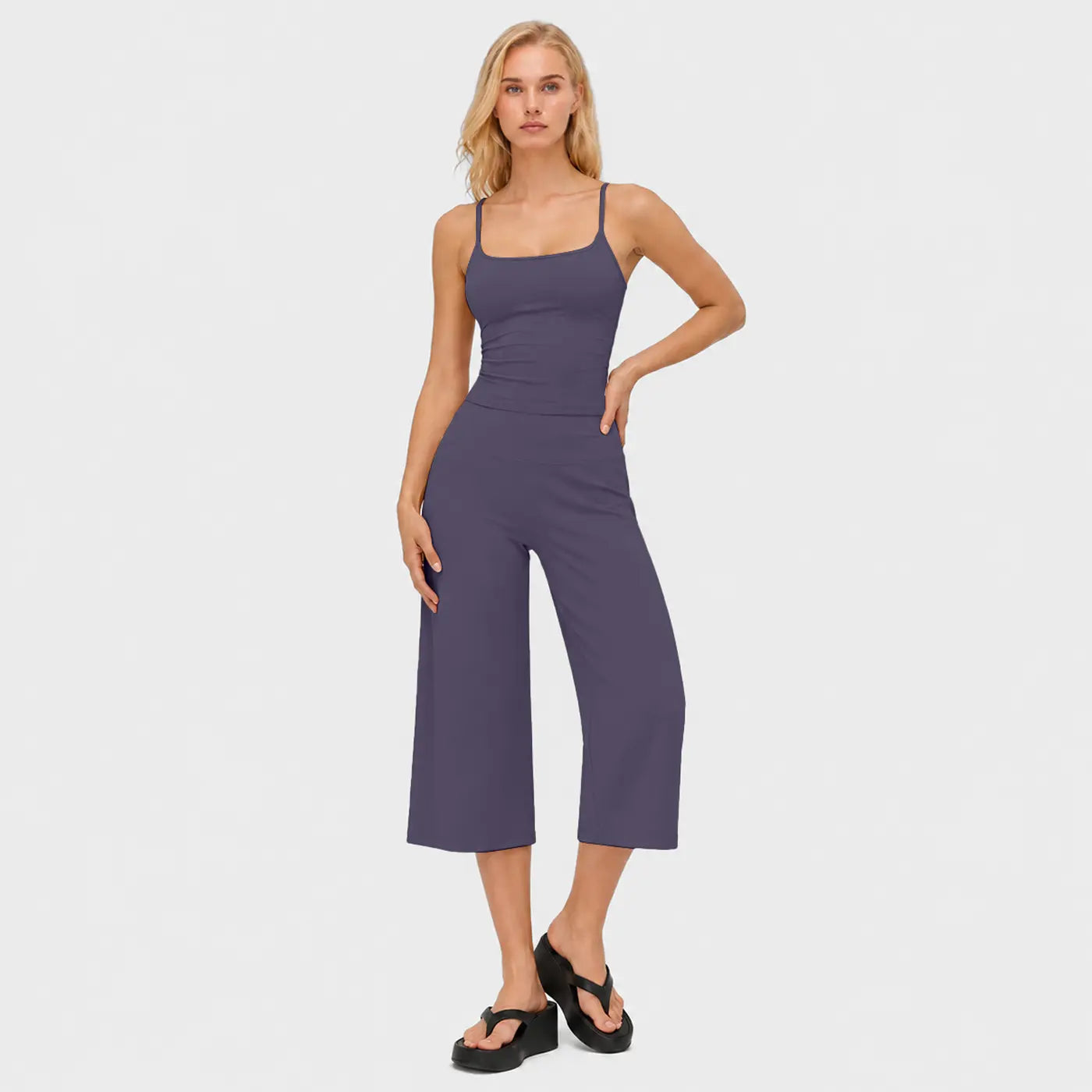 MFVIM Women'S 2-Piece Athleisure Workout Set - Slimming Camisole Yoga Tank Top, High-Waisted Quick-Dry Slim-Fit Mid-Length Shorts for Outdoor Running, Gym Sets