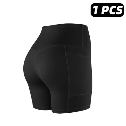 Tummy Control & Butt Lifting Shorts S-2XL - 2026 No Front Seam 5'' Yoga Shorts with Pockets Elastic Waistband Gym Running Daily Wear