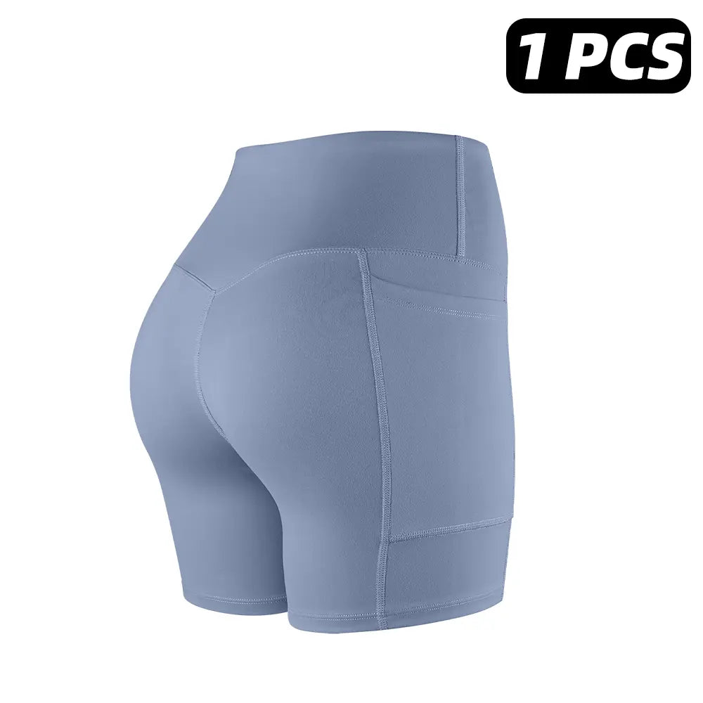 Tummy Control & Butt Lifting Shorts S-2XL - 2026 No Front Seam 5'' Yoga Shorts with Pockets Elastic Waistband Gym Running Daily Wear