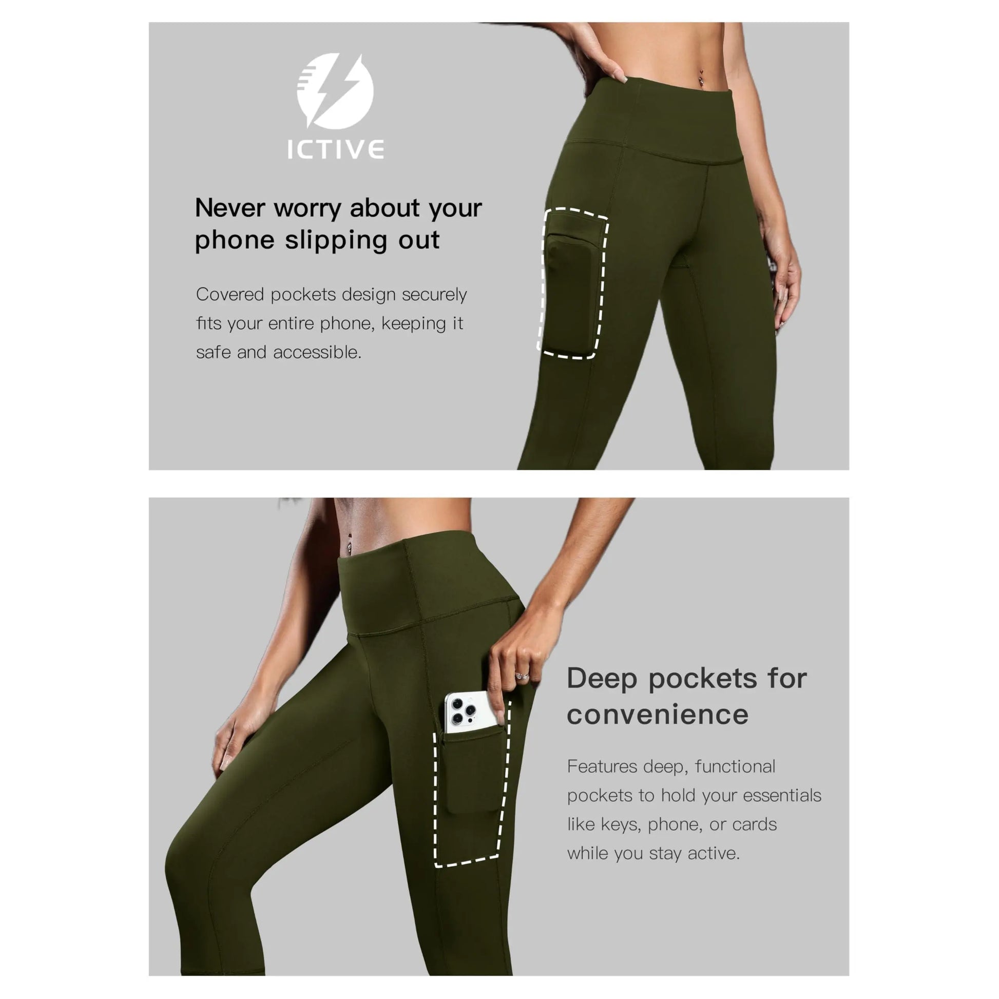 Women'S Capris Yoga Pants with Pockets Running Pilates Fitness Running High Waisted Leggings