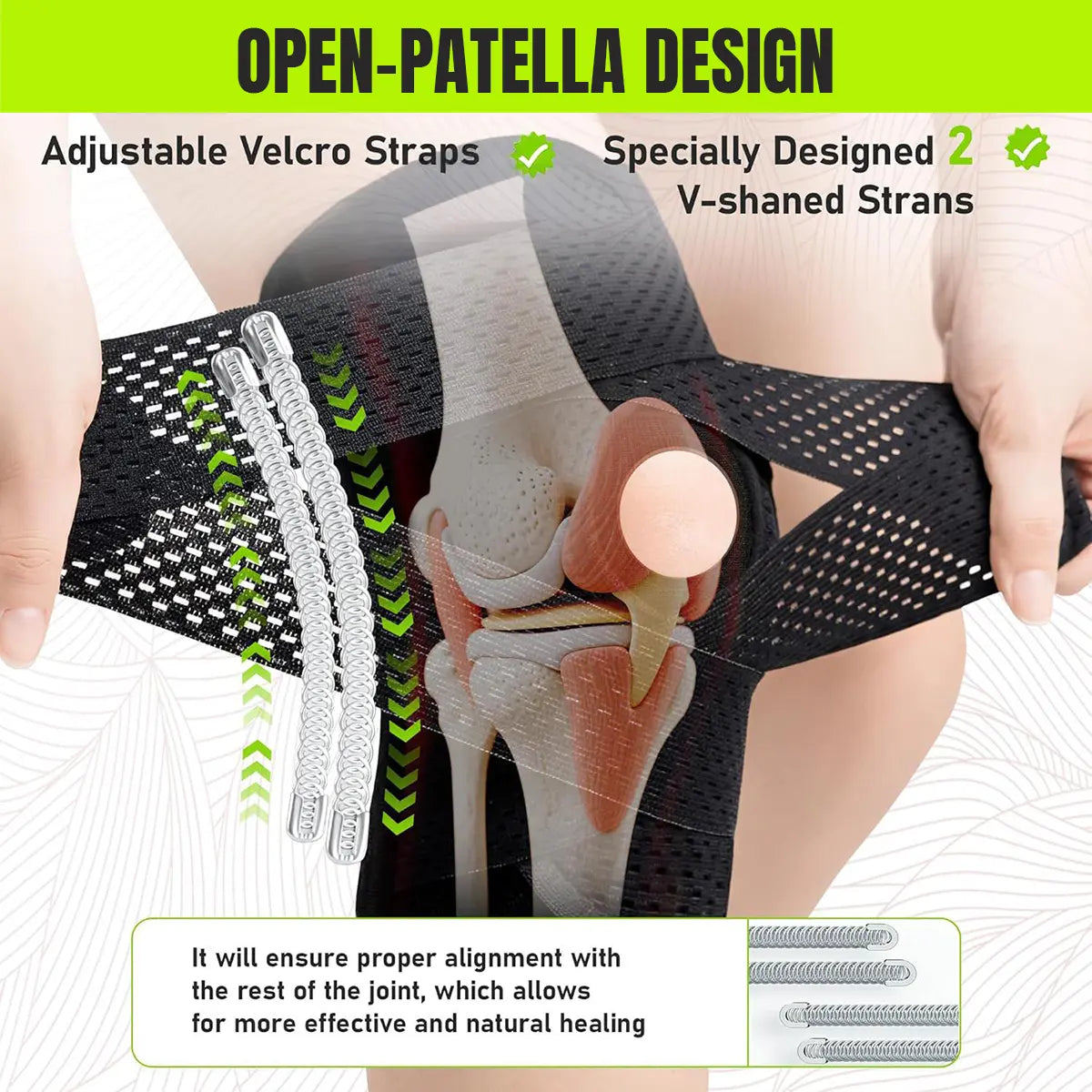 Knee Brace with Side Stabilizers for Meniscal Tear Knee Pain ACL MCL Arthritis Injuries Recovery, Breathable Adjustable Knee Support for Men and Women Black Healthcare Side Staoilizer Knee Compression Wrap