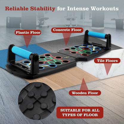 Push-Up Board Fitness, Portable Foldable 28-In-1 Push-Up Bar for Home Gym, Push-Up Handles for Floor, Professional Strength Training Equipment for Men and Women Equipment Multi-Functional Pushup Push up Bars Multifunctional Workout Station Home Gym Rack,S