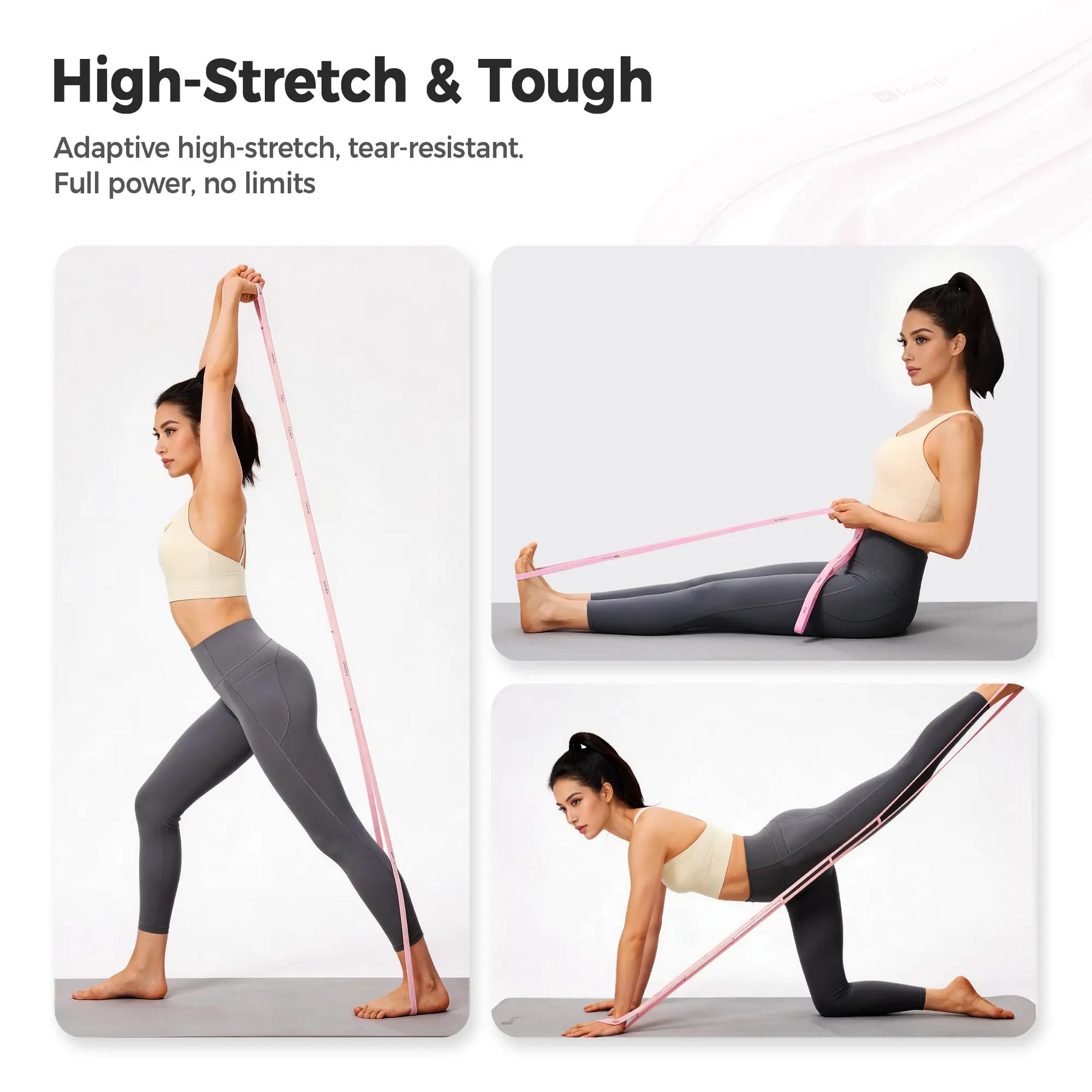 Adjustable Resistance Bands for Strength Training (30-100 lbs) - Home Workouts, Physical Therapy, and Muscle Recovery for Men and Women