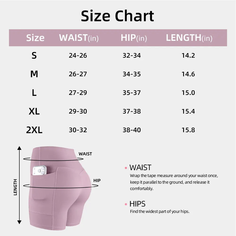 Tummy Control & Butt Lifting Shorts S-2XL - 2026 No Front Seam 5'' Yoga Shorts with Pockets Elastic Waistband Gym Running Daily Wear