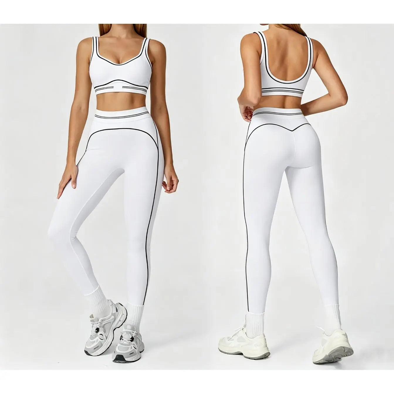 Women'S Two-Piece Sports Suit, Comfortable Activewear, Suitable for Fitness and Gym, Everyday Sportswear, Summer Sportswear, Yoga Pants, Sporty Casual Seamless Design