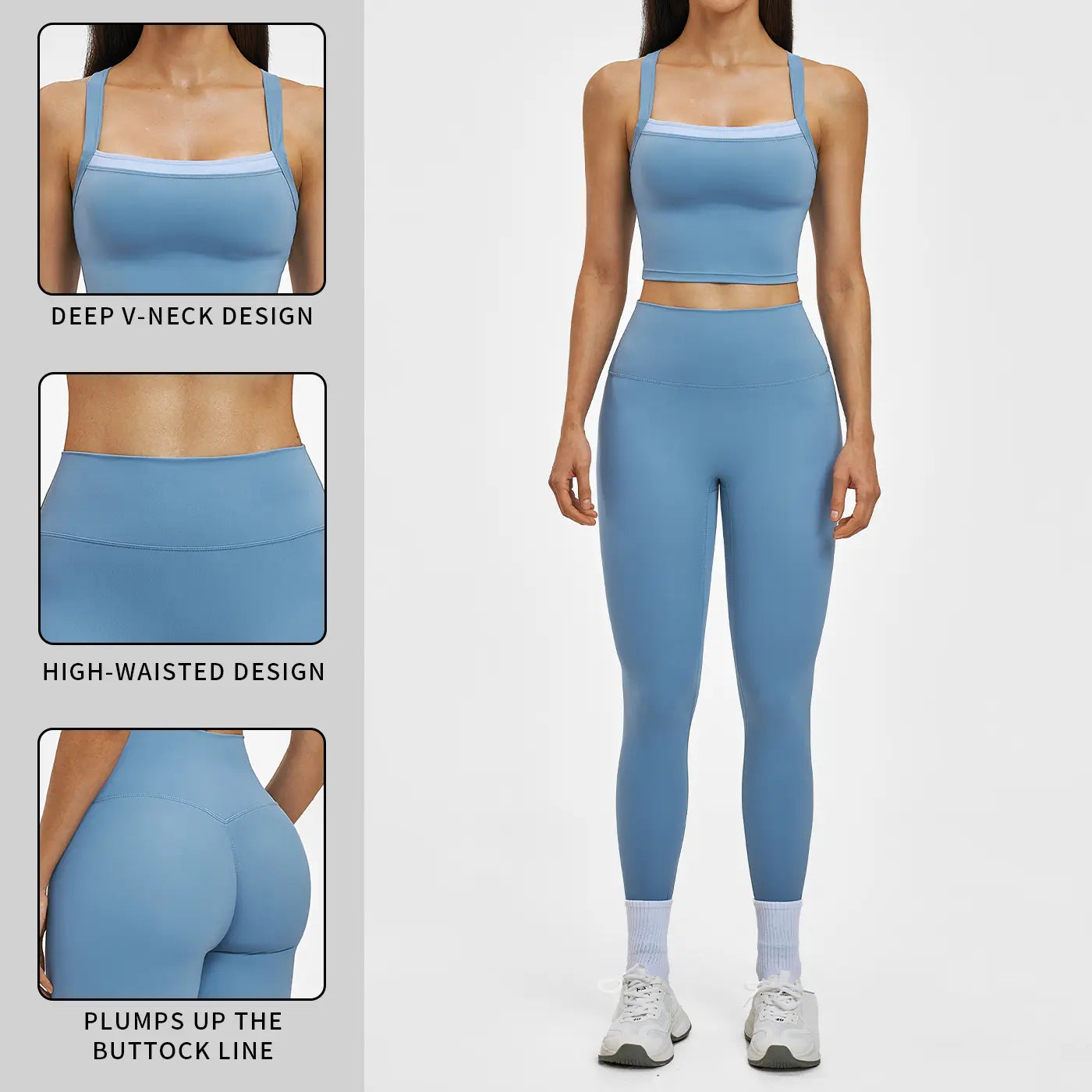 MFVIM Women’S Cross-Back Yoga Outfit Featuring High-Waisted Quick-Dry Pants and a Color-Block Spaghetti-Strap Cropped Top; Casual Fitness Apparel for Women Suitable for the Gym., Sports Clothing Set, Athletic Fashion Activewear