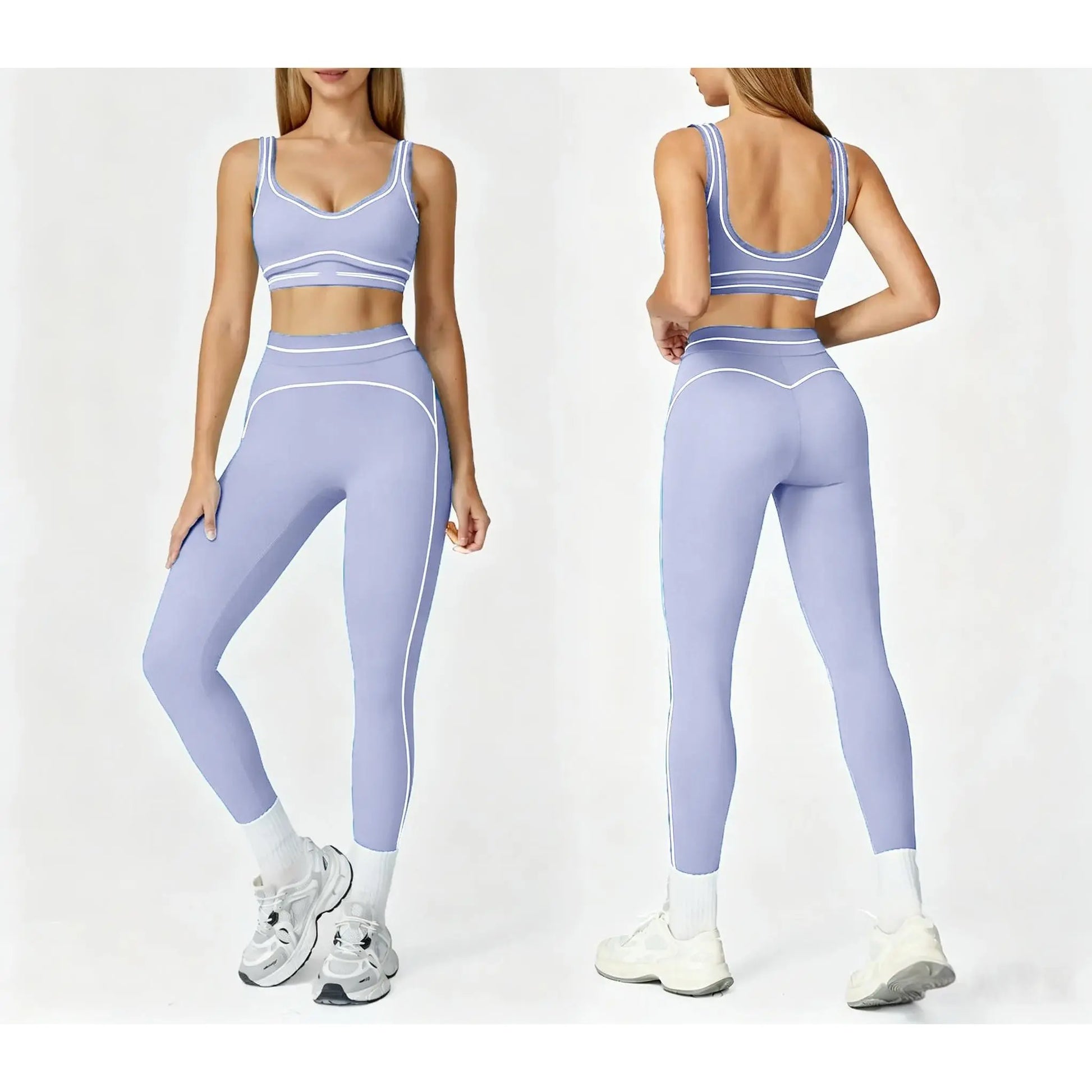 Women'S Two-Piece Sports Suit, Comfortable Activewear, Suitable for Fitness and Gym, Everyday Sportswear, Summer Sportswear, Yoga Pants, Sporty Casual Seamless Design