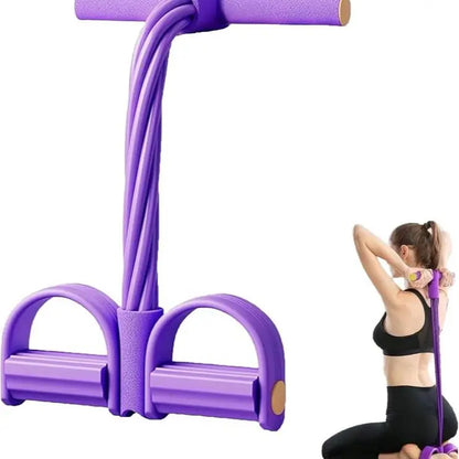 Multi-Functional Pedal Resistance Band Trainer – Portable Foot Pedal Fitness Equipment Home Gym Full Body Workout Machine, Exercise Sit-Ups, Yoga, Abdominal Training