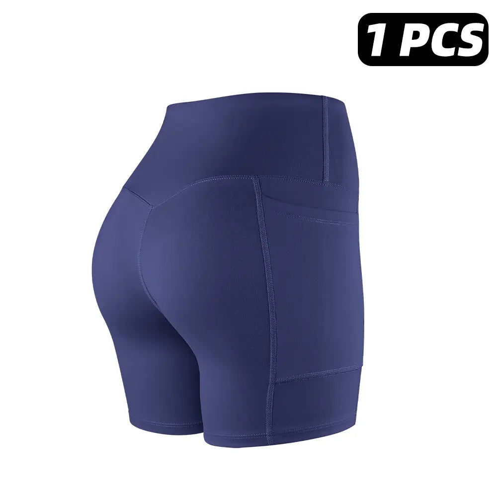Tummy Control & Butt Lifting Shorts S-2XL - 2026 No Front Seam 5'' Yoga Shorts with Pockets Elastic Waistband Gym Running Daily Wear