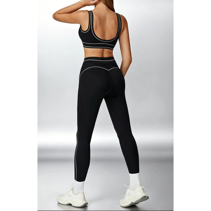 Women'S Two-Piece Sports Suit, Comfortable Activewear, Suitable for Fitness and Gym, Everyday Sportswear, Summer Sportswear, Yoga Pants, Sporty Casual Seamless Design